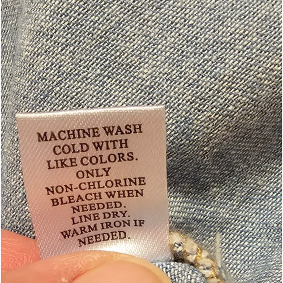 NWT Women Sz Small Given Kale Blue Light denim jean dress metal rhineston belted - Picture 9 of 11